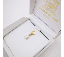 Pendentif Oxyde de Zirconium Or Jaune 750 - 18 carats