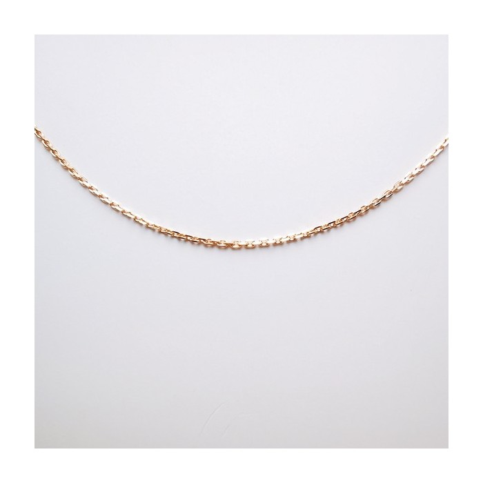 Chaine 45 cm  Or Rose 750 - 18 carats Maille Forçat 1.75 grammes