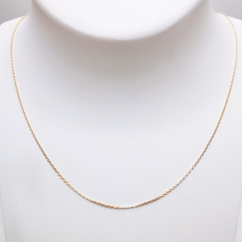 Chaine 45 cm  Or Rose 750 - 18 carats Maille Forçat 1.75 grammes