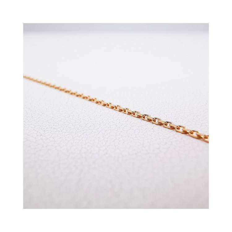 Chaine 45 cm  Or Rose 750 - 18 carats Maille Forçat 1.75 grammes