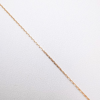 Chaine 45 cm  Or Rose 750 - 18 carats Maille Forçat 1.75 grammes