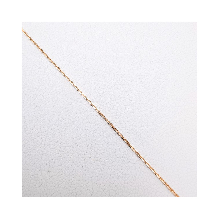 Chaine 45 cm  Or Rose 750 - 18 carats Maille Forçat 1.75 grammes