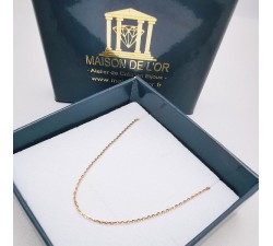 Chaine 45 cm  Or Rose 750 - 18 carats Maille Forçat 1.75 grammes