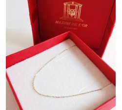 Chaîne 45 cm Or Jaune 750 - 18 carats Maille Forçat 1.20 grammes