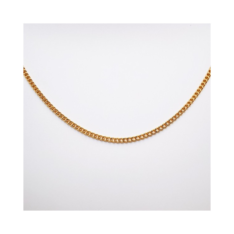 Chaîne 40 cm Or Jaune 750 - 18 carats Maille Gourmette 3.10 grammes