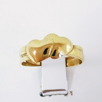 Bague Cœurs Or Jaune 750 - 18 carats