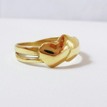 Bague Cœurs Or Jaune 750 - 18 carats