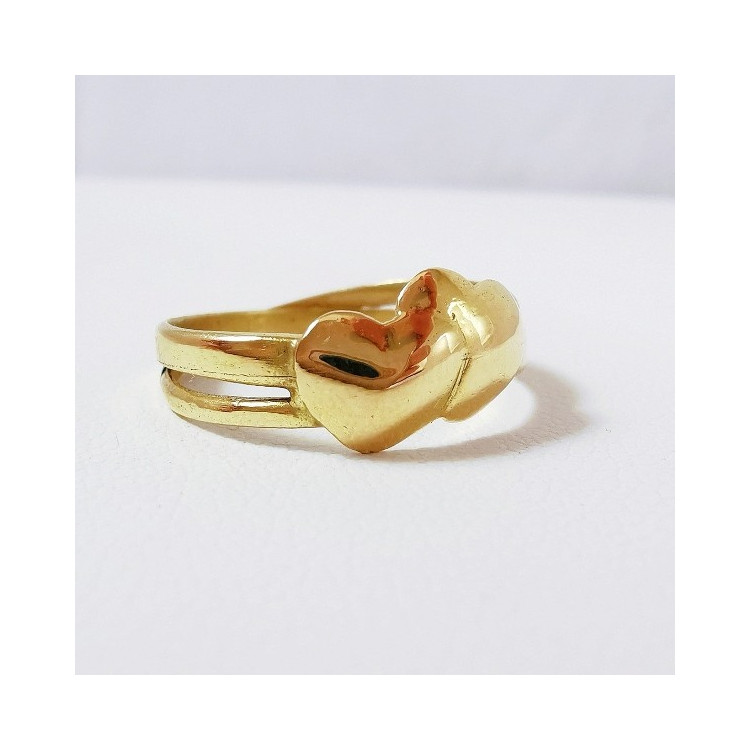 Bague Cœurs Or Jaune 750 - 18 carats