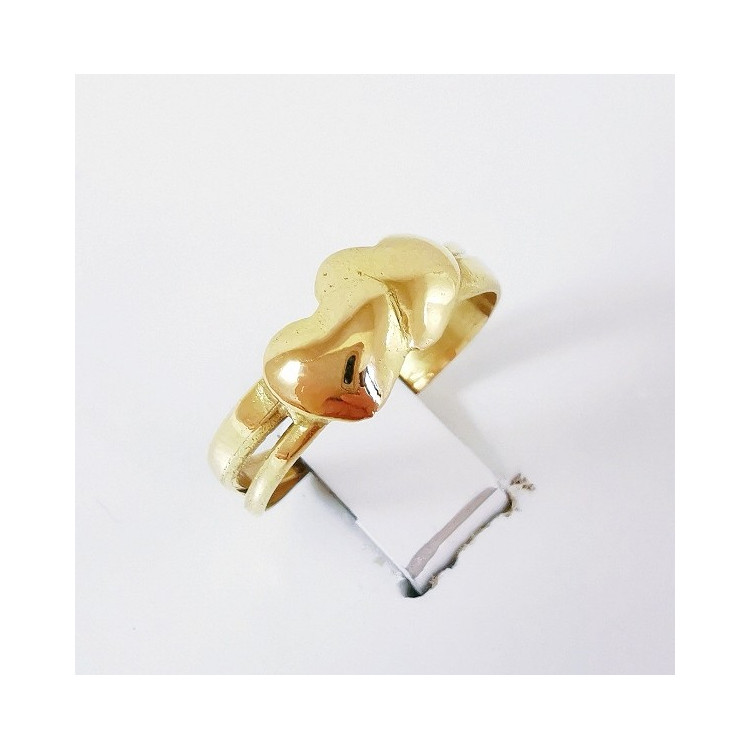 Bague Cœurs Or Jaune 750 - 18 carats