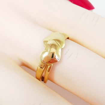 Bague Cœurs Or Jaune 750 - 18 carats