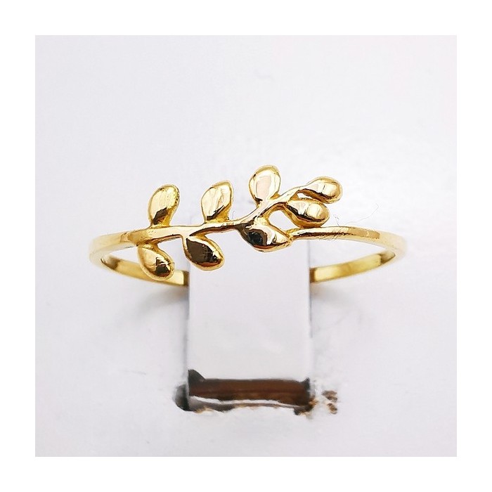 Bague Feuille Or Jaune 750 - 18 carats