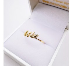 Bague Feuille Or Jaune 750 - 18 carats