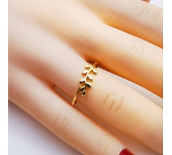 Bague Feuille Or Jaune 750 - 18 carats