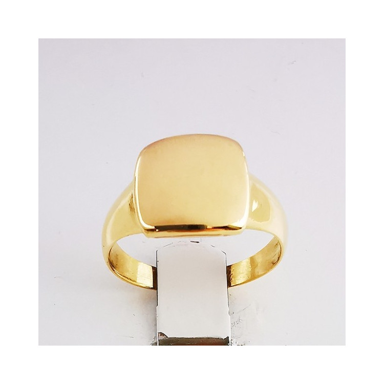 Bague Carré Or Jaune 750 - 18 carats