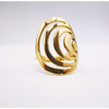 Bague Ajourée "Ondes d'Or" Or Jaune 750 - 18 carats