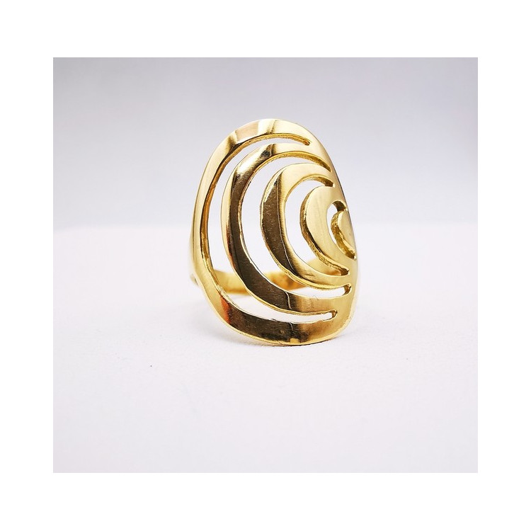 Bague Ajourée "Ondes d'Or" Or Jaune 750 - 18 carats