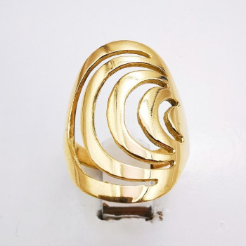 Bague Ajourée "Ondes d'Or" Or Jaune 750 - 18 carats
