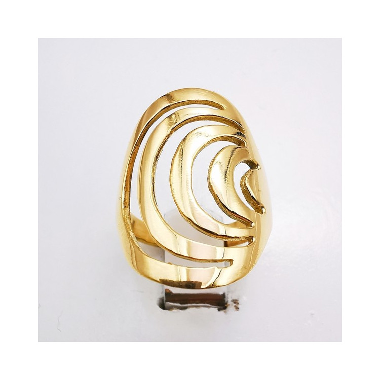 Bague Ajourée "Ondes d'Or" Or Jaune 750 - 18 carats