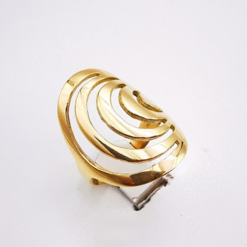 Bague Ajourée "Ondes d'Or" Or Jaune 750 - 18 carats