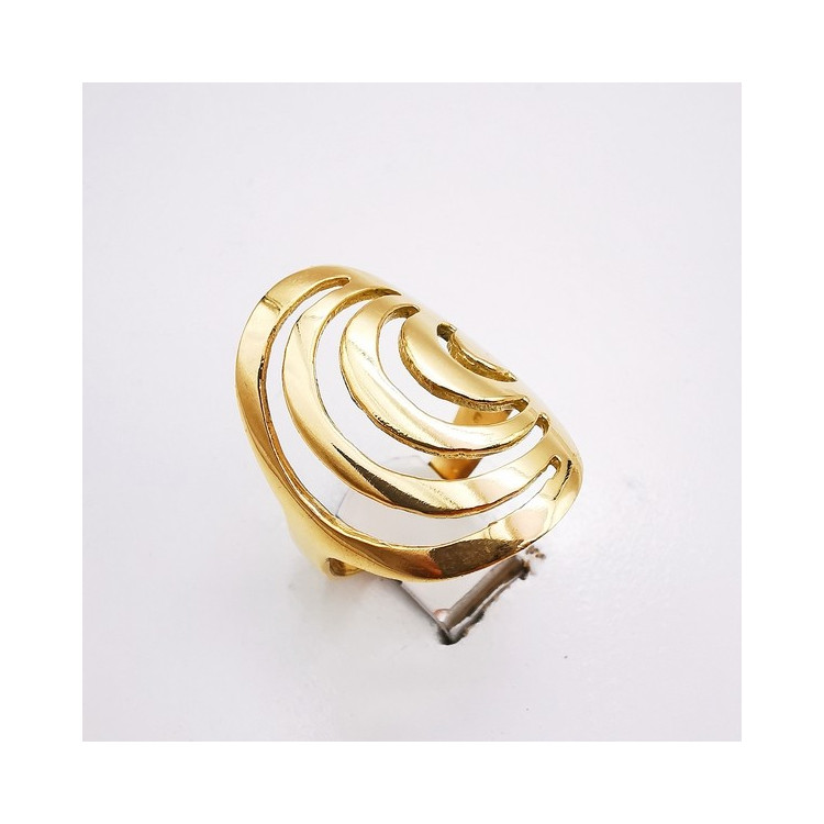 Bague Ajourée "Ondes d'Or" Or Jaune 750 - 18 carats