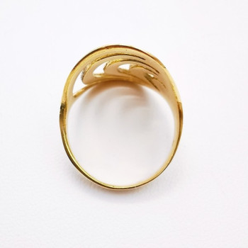 Bague Ajourée "Ondes d'Or" Or Jaune 750 - 18 carats