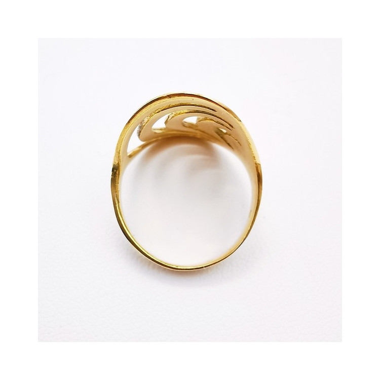 Bague Ajourée "Ondes d'Or" Or Jaune 750 - 18 carats