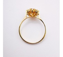 Bague "Little Lady" Saphir Rose Diamants Or Jaune 750 - 18 carats