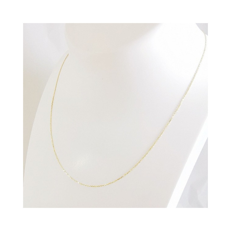 Chaîne 45 cm Or Jaune 750 - 18 carats Maille Forçat 0.95 grammes