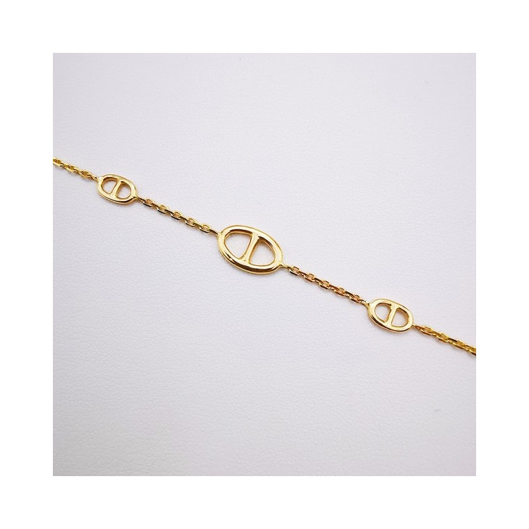 Bracelet Maille Or jaune 750 - 18 carats