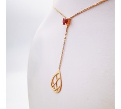 Collier Tourmaline rose Or Rose 750 - 18 carats Pièce Unique