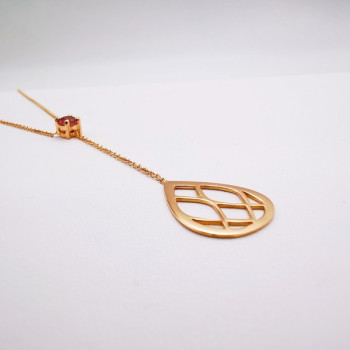 Collier Tourmaline rose Or Rose 750 - 18 carats Pièce Unique