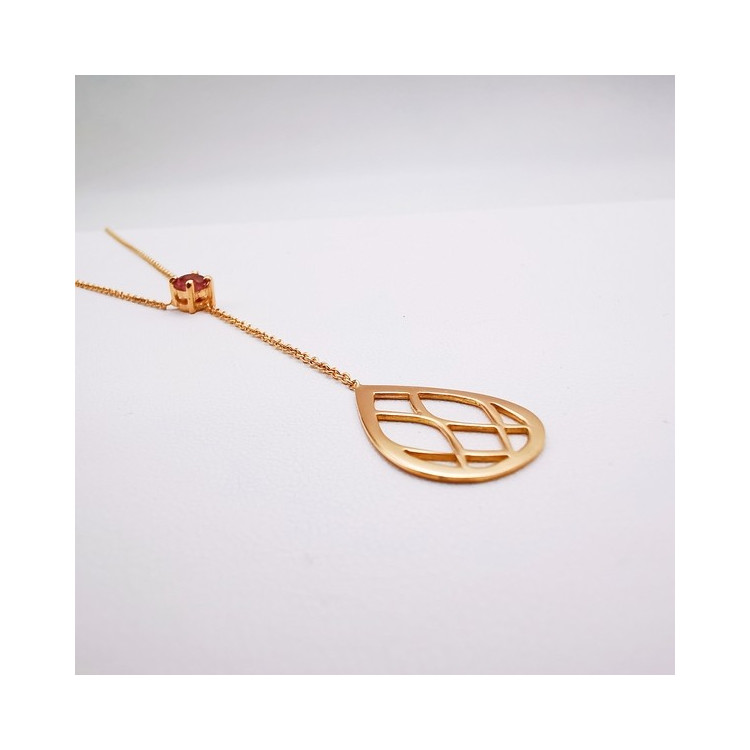 Collier Tourmaline rose Or Rose 750 - 18 carats Pièce Unique