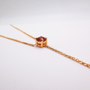 Collier Tourmaline rose Or Rose 750 - 18 carats Pièce Unique