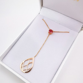 Collier Tourmaline rose Or Rose 750 - 18 carats Pièce Unique