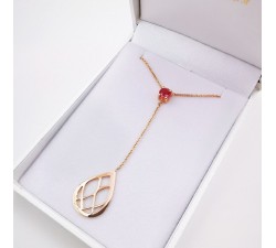 Collier Tourmaline rose Or Rose 750 - 18 carats Pièce Unique