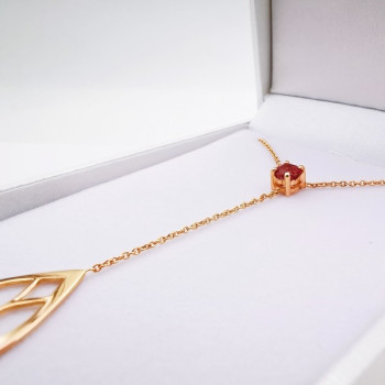 Collier Tourmaline rose Or Rose 750 - 18 carats Pièce Unique