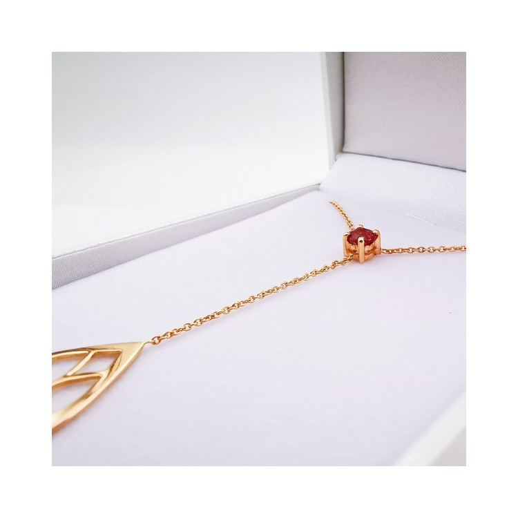 Collier Tourmaline rose Or Rose 750 - 18 carats Pièce Unique