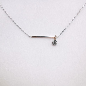 Collier Diamant 0.12 ct Or Blanc 750 - 18 carats