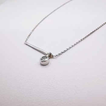 Collier Diamant 0.12 ct Or Blanc 750 - 18 carats