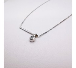 Collier Diamant 0.12 ct Or Blanc 750 - 18 carats