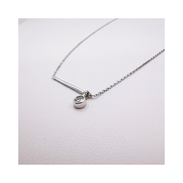 Collier Diamant 0.12 ct Or Blanc 750 - 18 carats