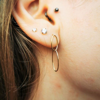Boucles d'Oreilles "Esmée" Or Jaune 750 - 18 carats