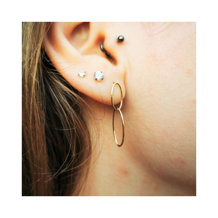 Boucles d'Oreilles "Esmée" Or Jaune 750 - 18 carats
