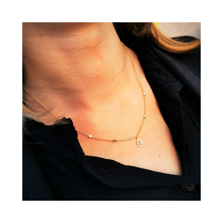 Collier Diamants Or Jaune 750 - 18 carats