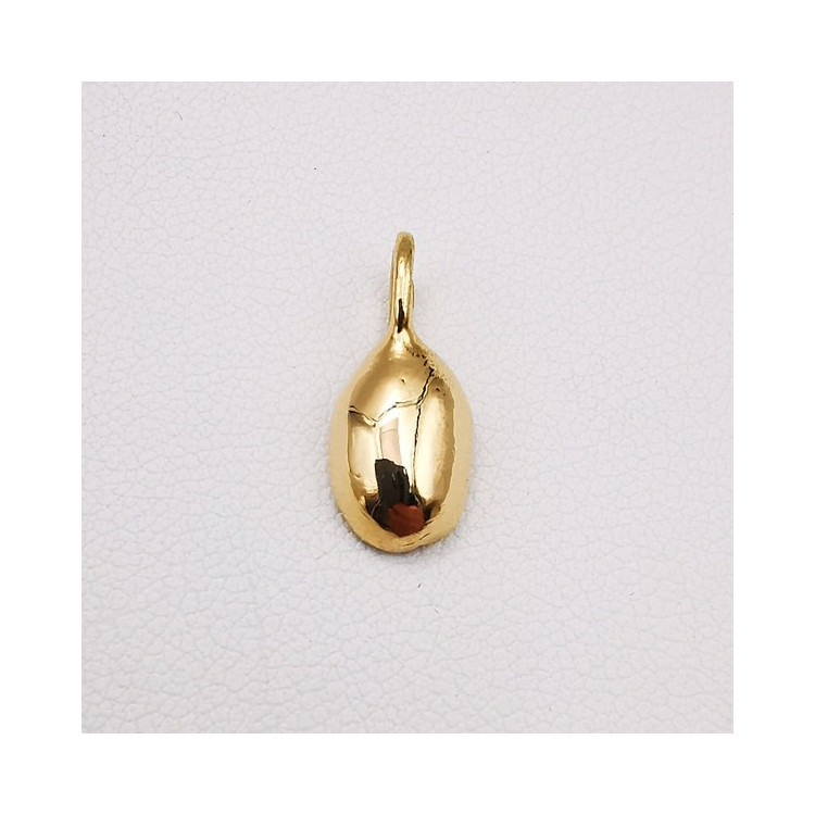 Pendentif Grain de Café Or Jaune 750 - 18 carats