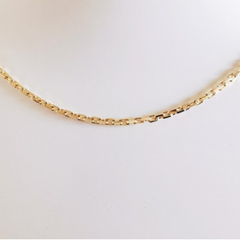 Chaîne 40 cm Or Jaune 750 - 18 carats Maille Forçat 5.10 grammes