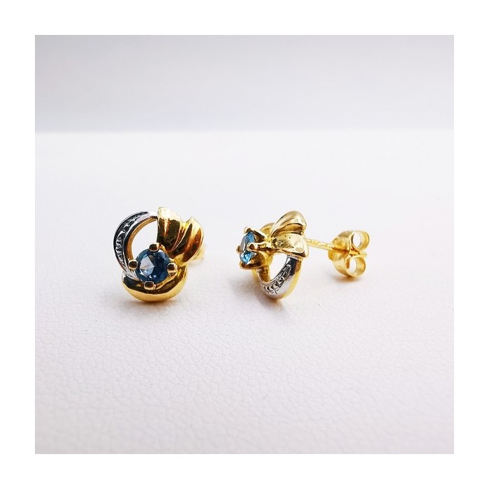 Boucles d'Oreilles Topaze Or Jaune 750 - 18 carats (Bijou Occasion)