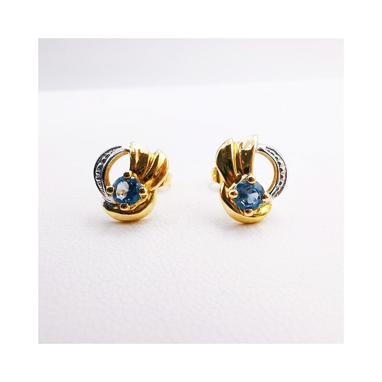 Boucles d'Oreilles Topaze Or Jaune 750 - 18 carats (Bijou Occasion)