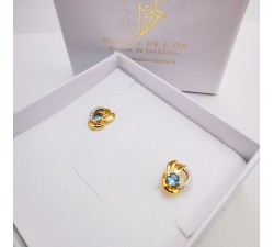 Boucles d'Oreilles Topaze Or Jaune 750 - 18 carats (Bijou Occasion)
