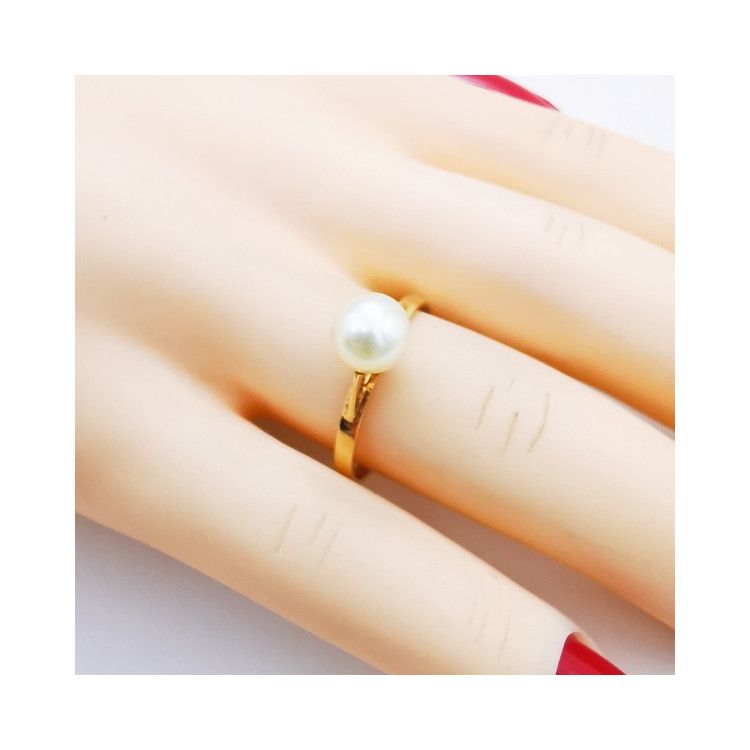 Bague Perle Or Jaune 750 - 18 carats (Bijou d'occasion)